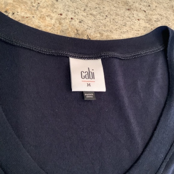 Cabi Navy Blue & White Stripes Lightweight Top Size Medium EUC Lighthouse Tee - Picture 7 of 10